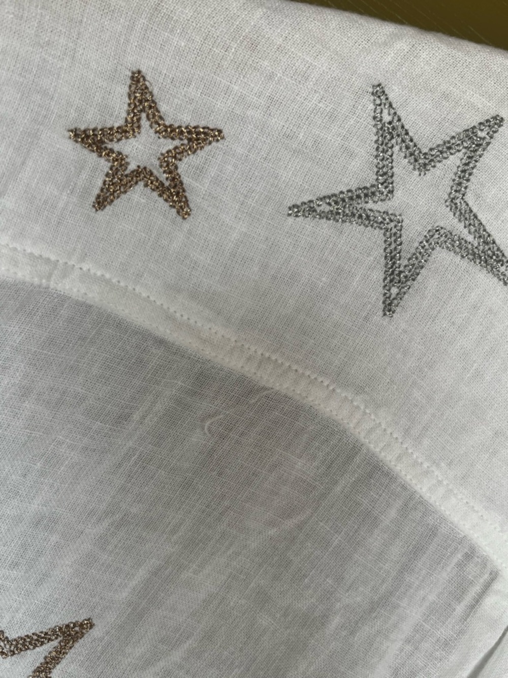 Rails Charlie Linen Blend White Gold Star-Print Button-Up Shirt XL - Picture 10 of 16